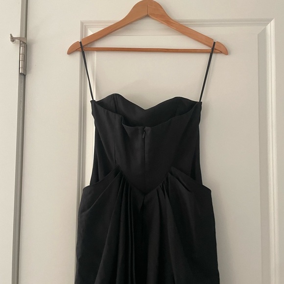 NWT Co Strapless Bustier Corset 100% Cotton Maxi Dress Minimalist Neutral - Picture 4 of 10